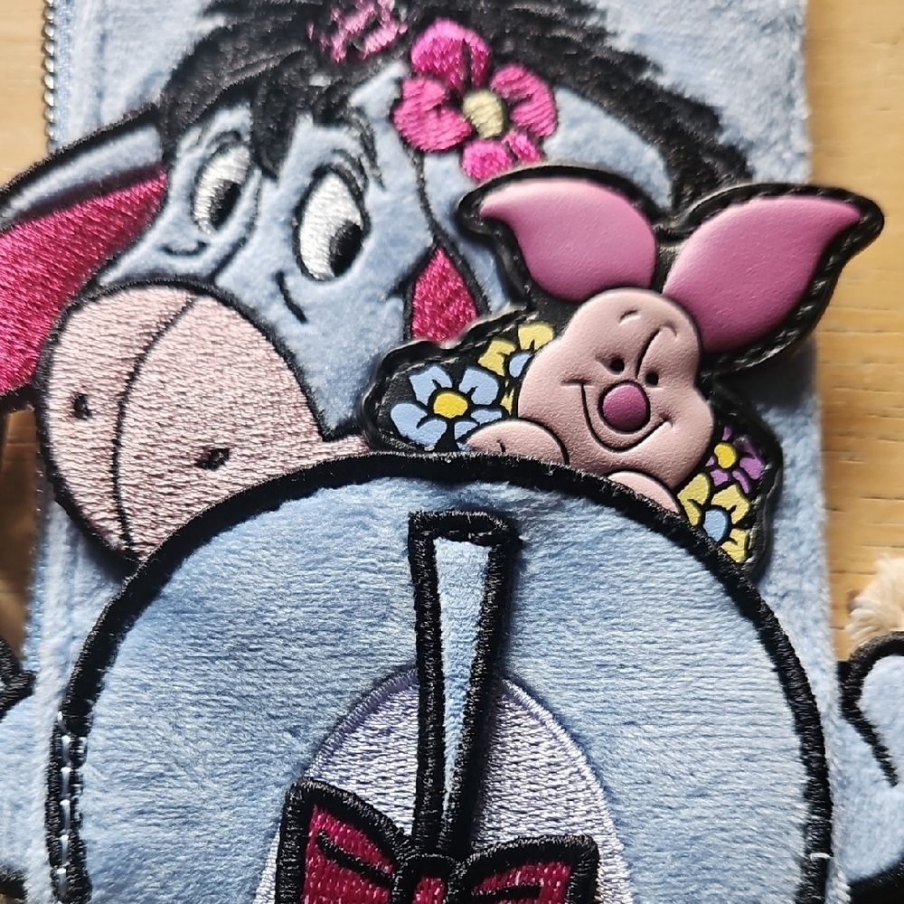 Loungefly Winnie the Pooh Eeyore and Piglet Kids Wallet - Blue and Pink - Picture 3 of 15